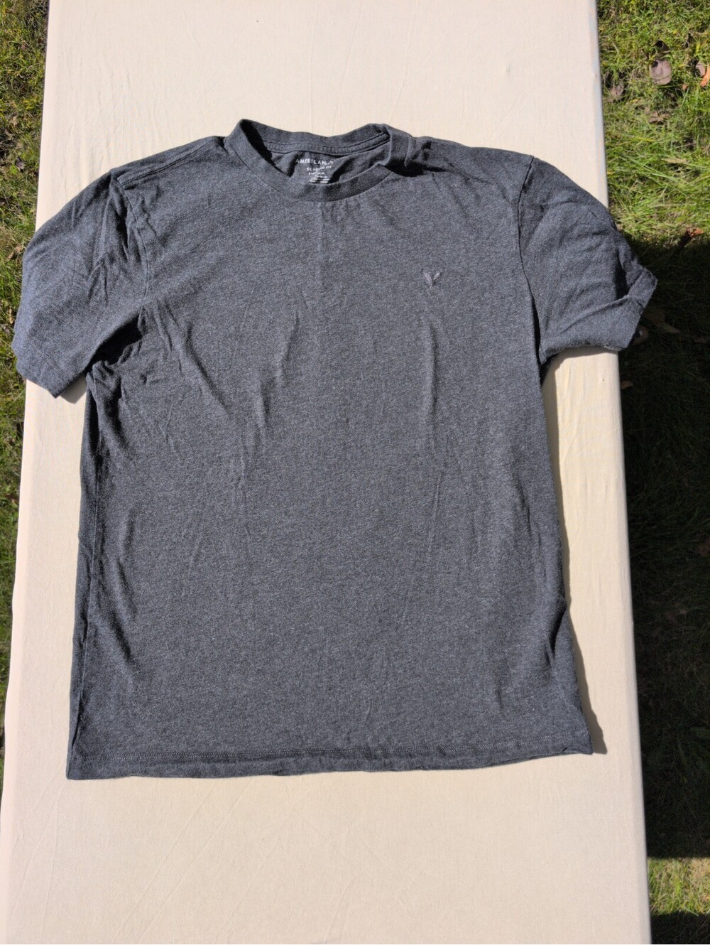American Eagle Super Soft Standard Fit T-Shirt Mens M Dark Gray Tee GUC